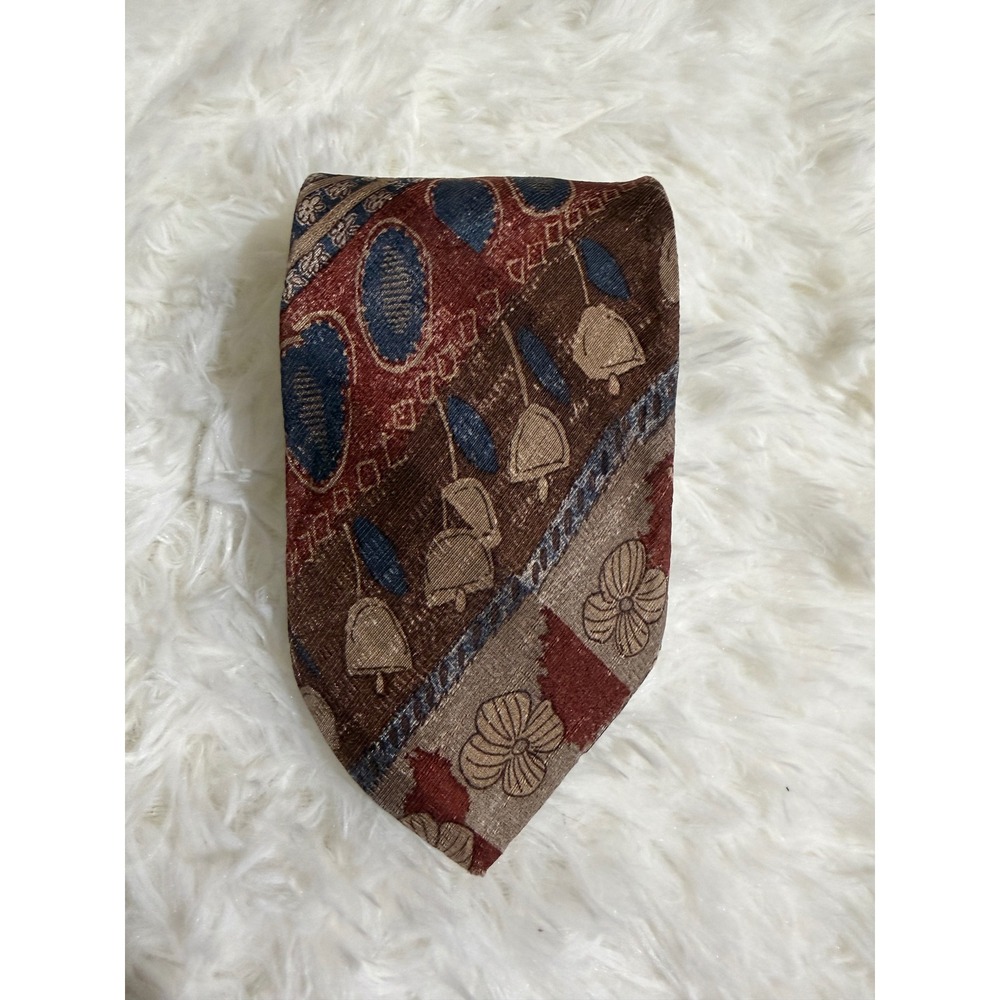 Jos. A. Bank Silk Tie Mens OS Multicolor Floral‎ Abstract Premier Collection USA